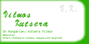 vilmos kutsera business card